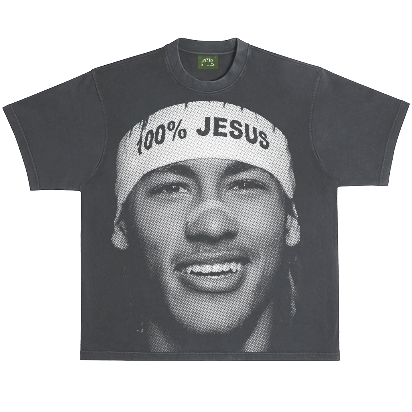 100% JESUS VINTAGE BLACK TEE