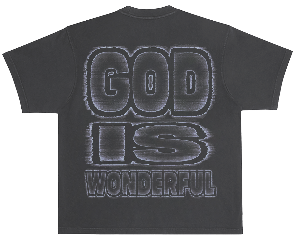 DROGBA GOD IS WONDERFUL VINTAGE BLACK TEE