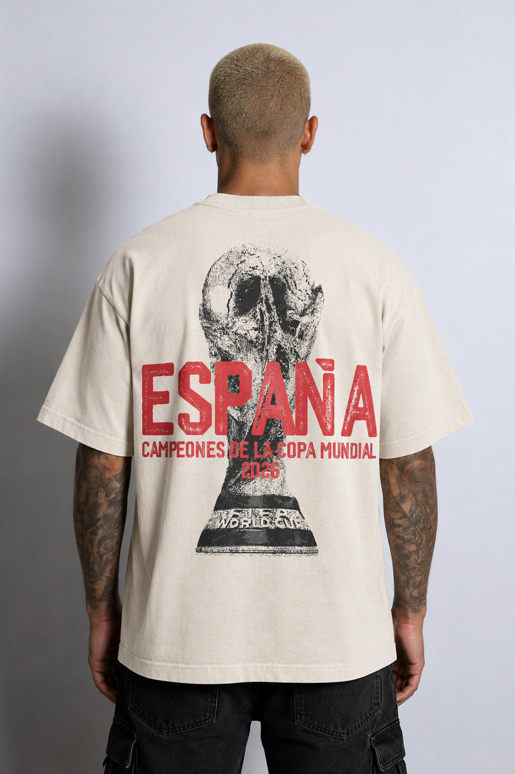 ESPAÑA CAMPEONES DE LA COPA MUNDIAL OFF WHITE TEE