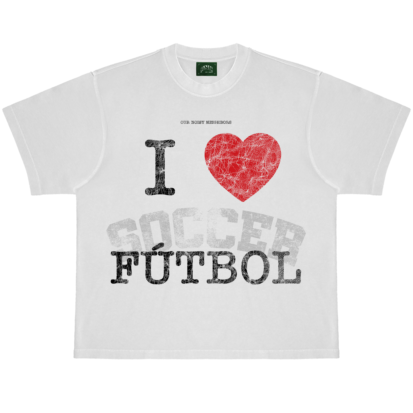 I LOVE FUTBOL SOCCER WHITE TEE