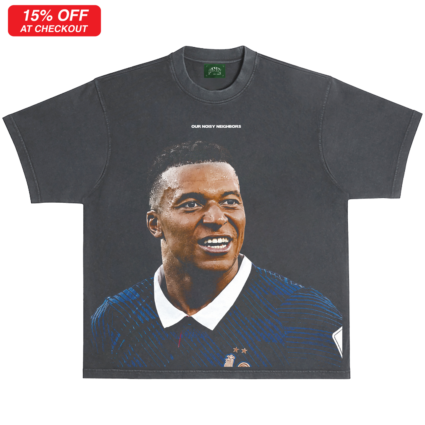 MBAPPE WC 26 VINTAGE BLACK TEE