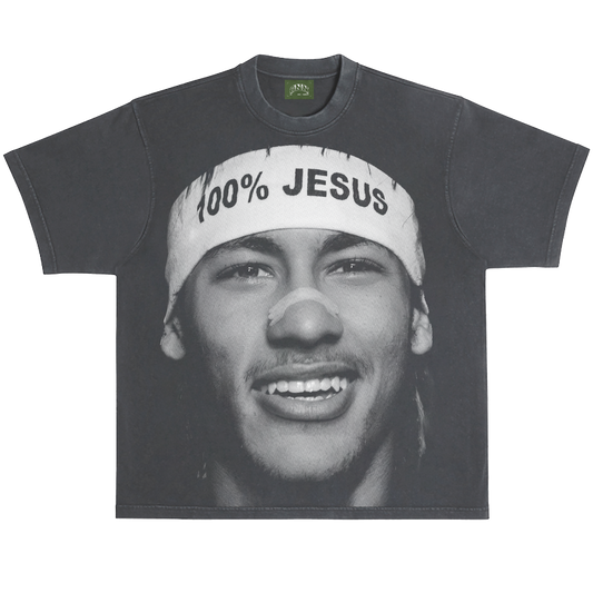 100% JESUS VINTAGE BLACK TEE
