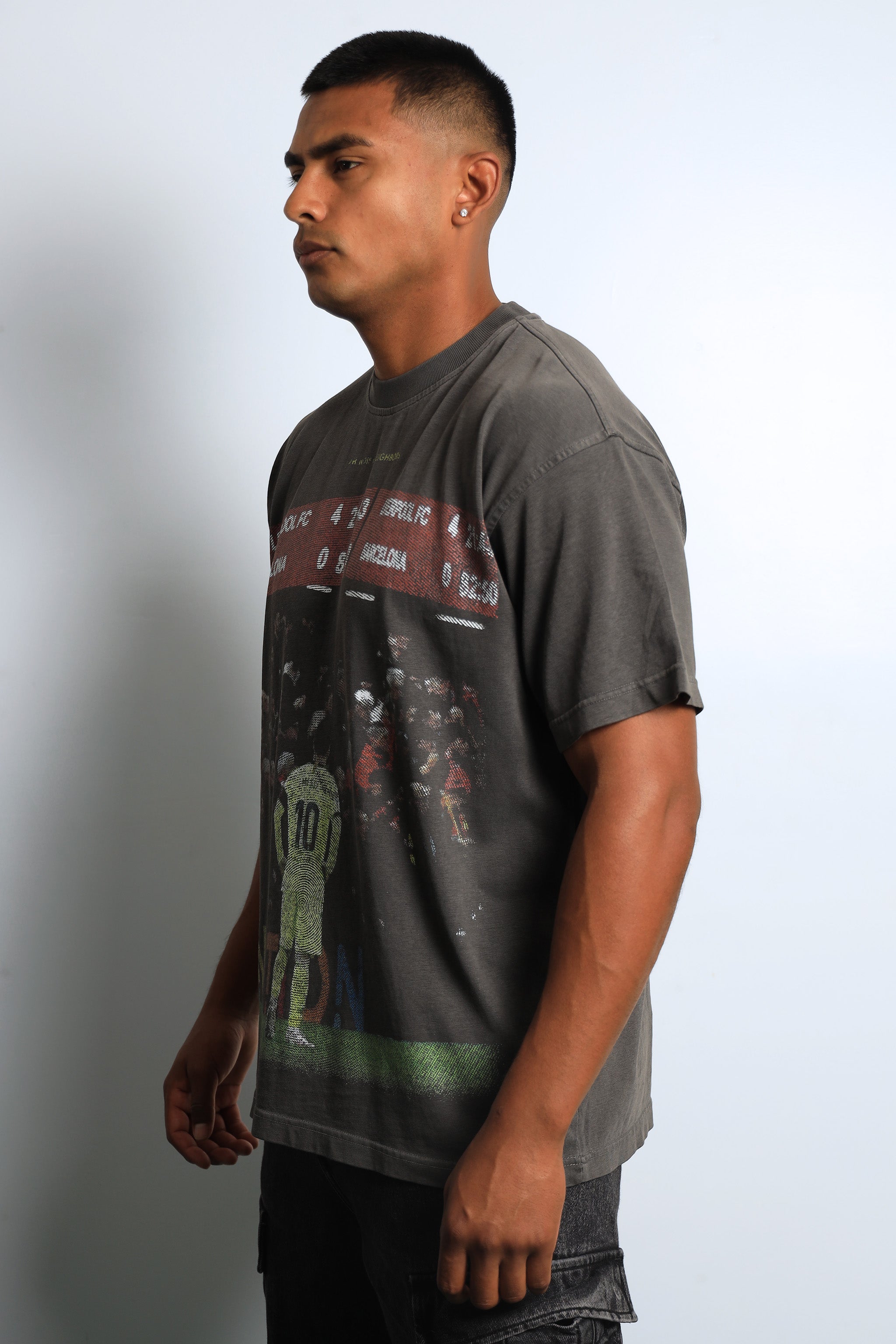Ameri vintage/新品MY UNION TEE/チャコールブラック Samurai Cotton Project