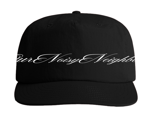 CURSIVE ONN LOGO BLACK NYLON SNAPBACK HAT