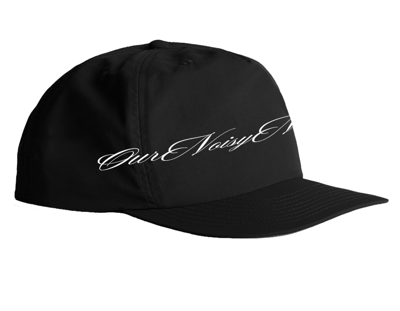CURSIVE ONN LOGO BLACK NYLON SNAPBACK HAT