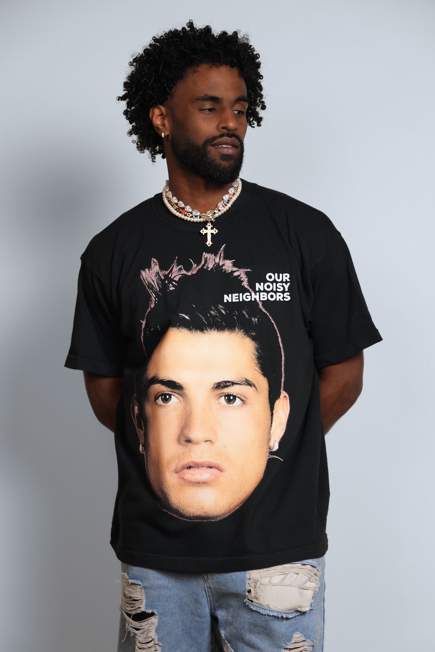 CR BOX BLACK TEE
