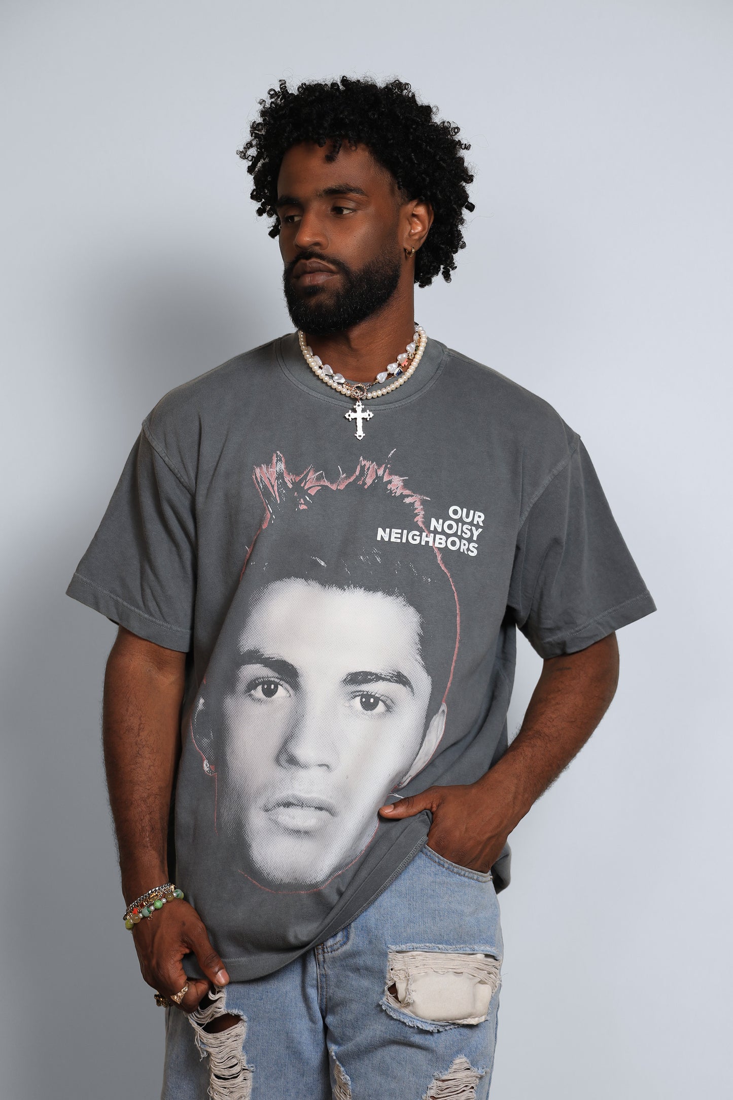 CR BOX CONCRETE GREY TEE
