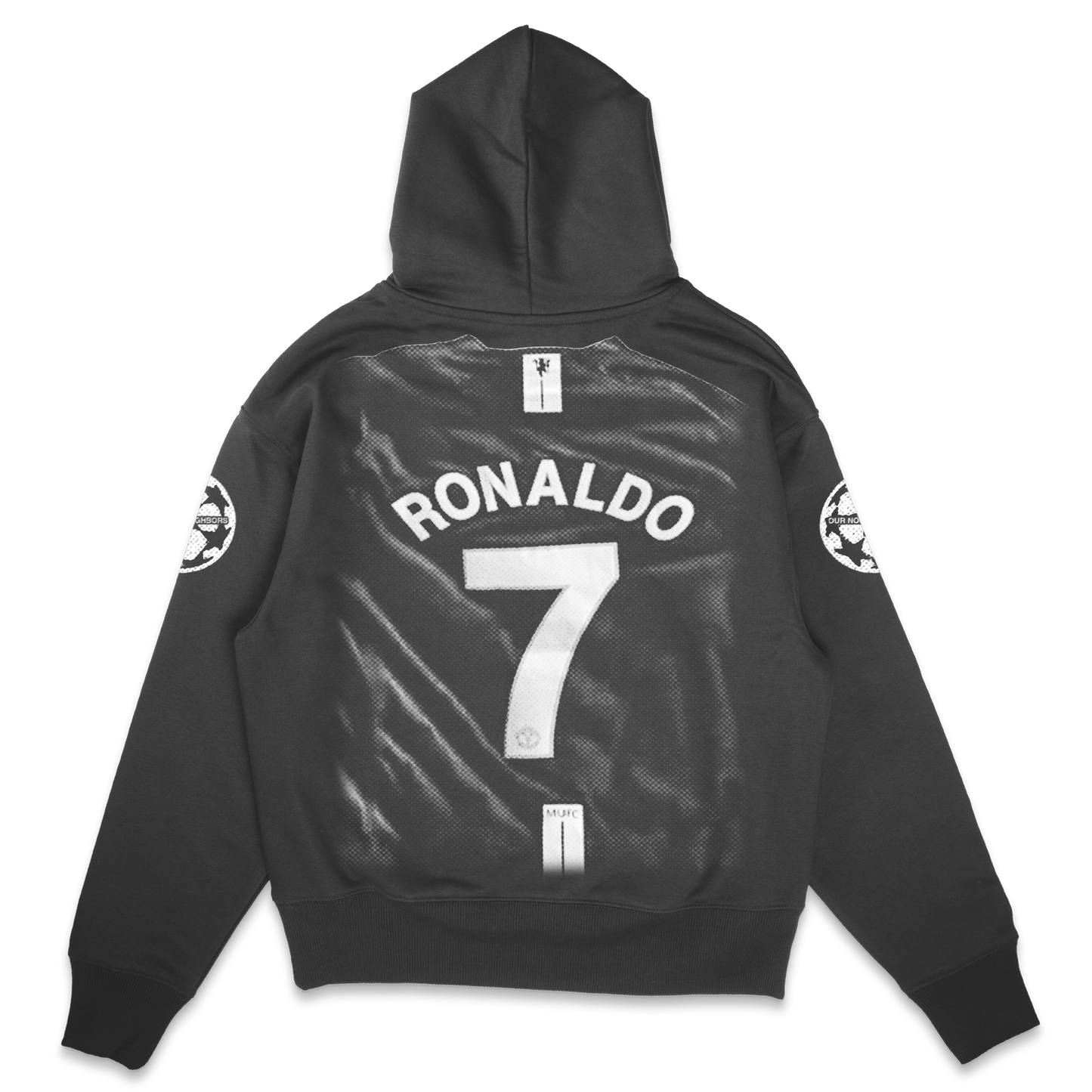 CR7 SUDADERA CON CAPUCHA NEGRA VINTAGE