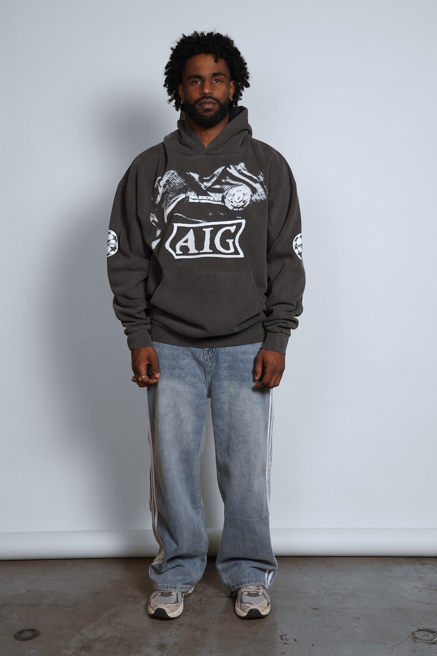 CR7 SUDADERA CON CAPUCHA NEGRA VINTAGE