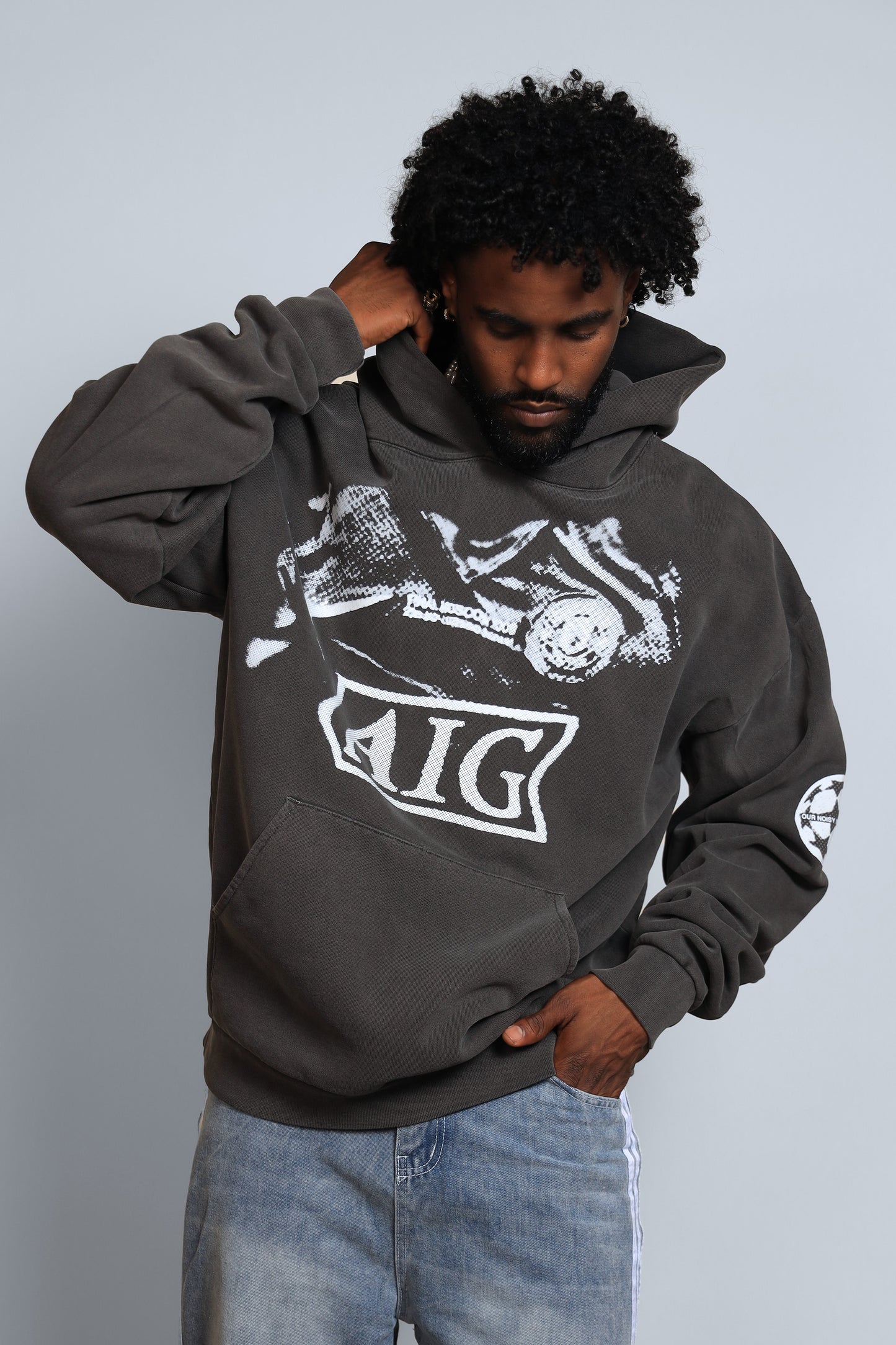 CR7 SUDADERA CON CAPUCHA NEGRA VINTAGE