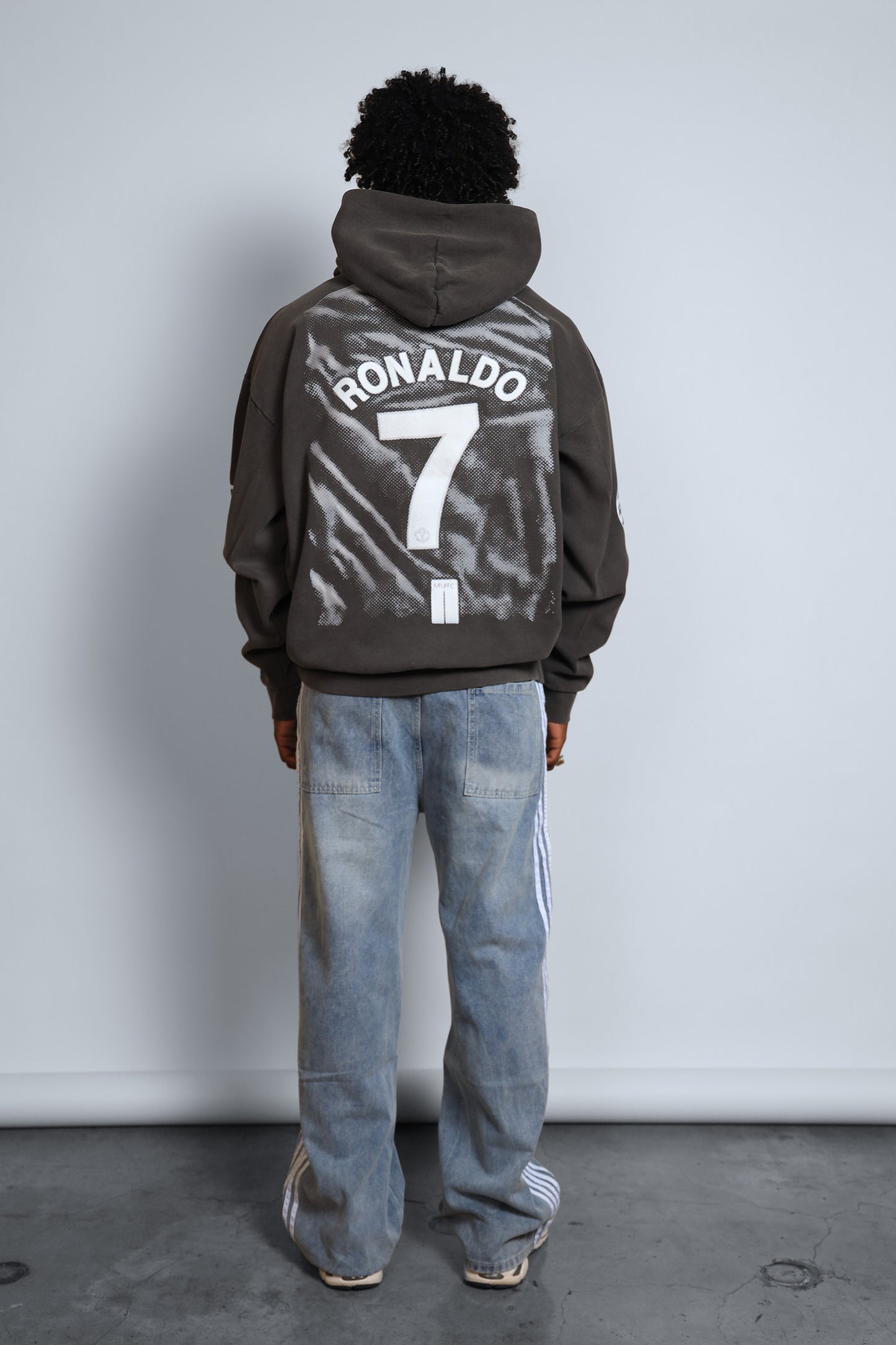 CR7 SUDADERA CON CAPUCHA NEGRA VINTAGE