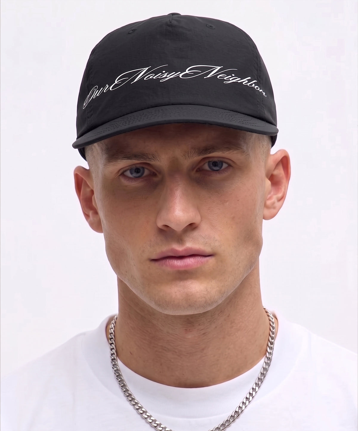 CURSIVE ONN LOGO BLACK NYLON SNAPBACK HAT