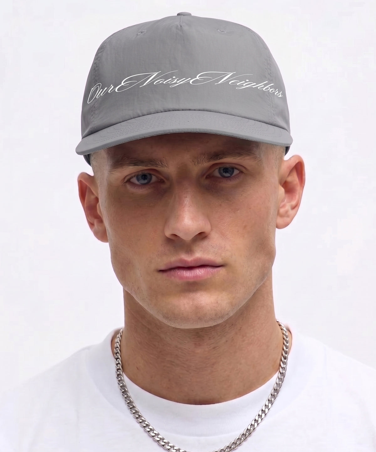 CURSIVE ONN LOGO GREY SNAPBACK NYLON HAT