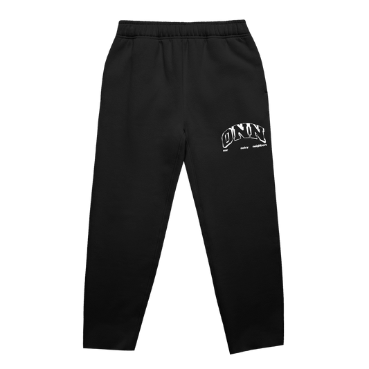 LOGO RELAX FIT BLACK PANTS