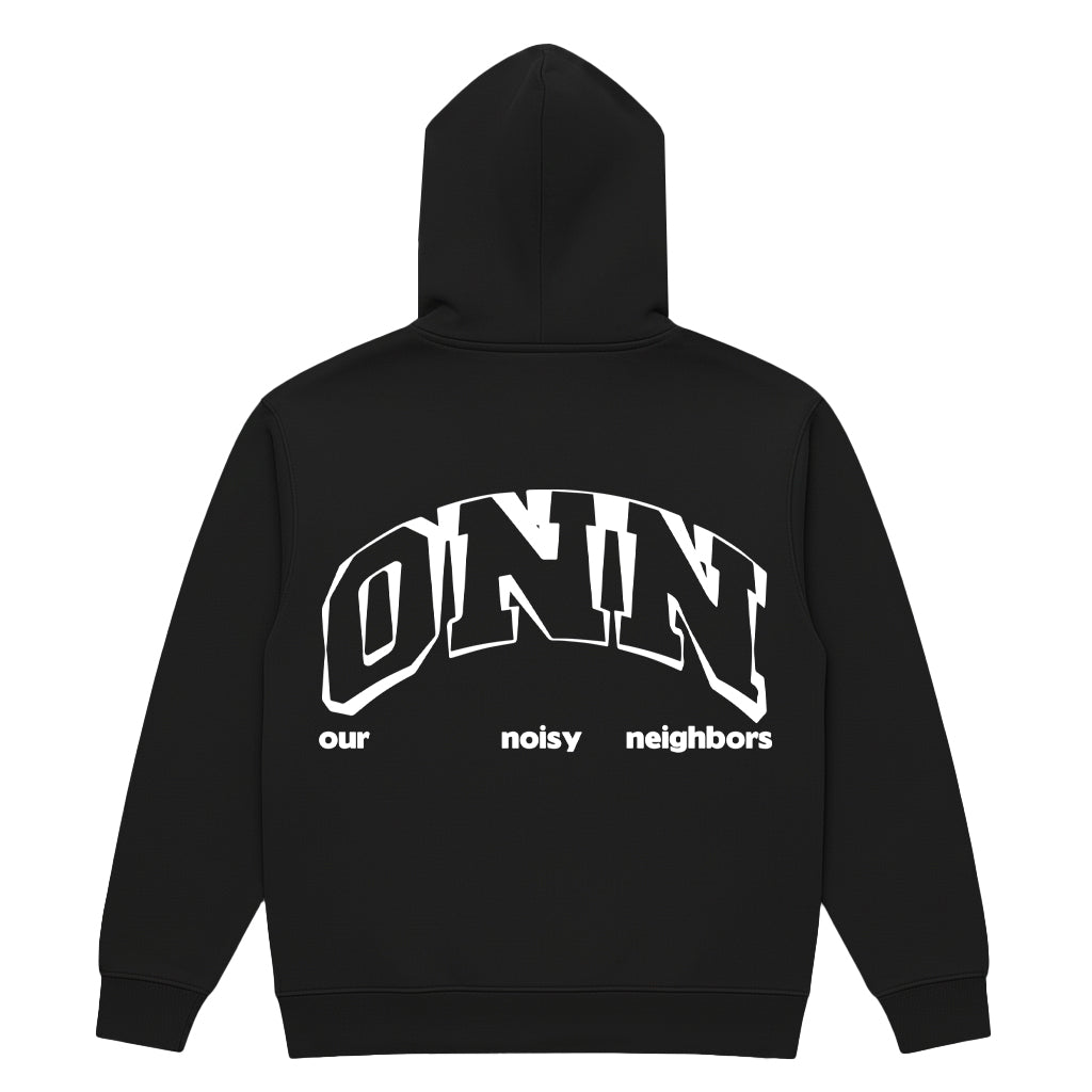HEAVY LUXE BLACK LOGO HOODIE