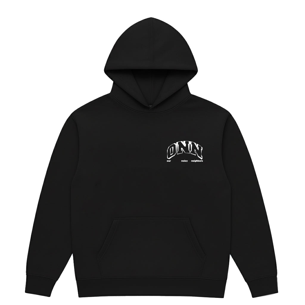 HEAVY LUXE BLACK LOGO HOODIE
