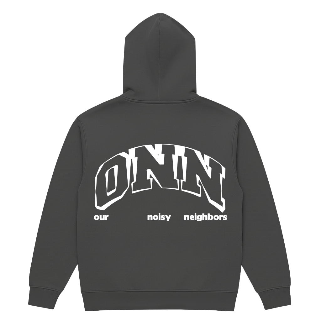 HEAVY LUXE VINTAGE BLACK LOGO HOODIE