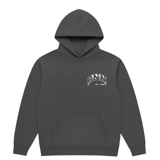 HEAVY LUXE VINTAGE BLACK LOGO HOODIE