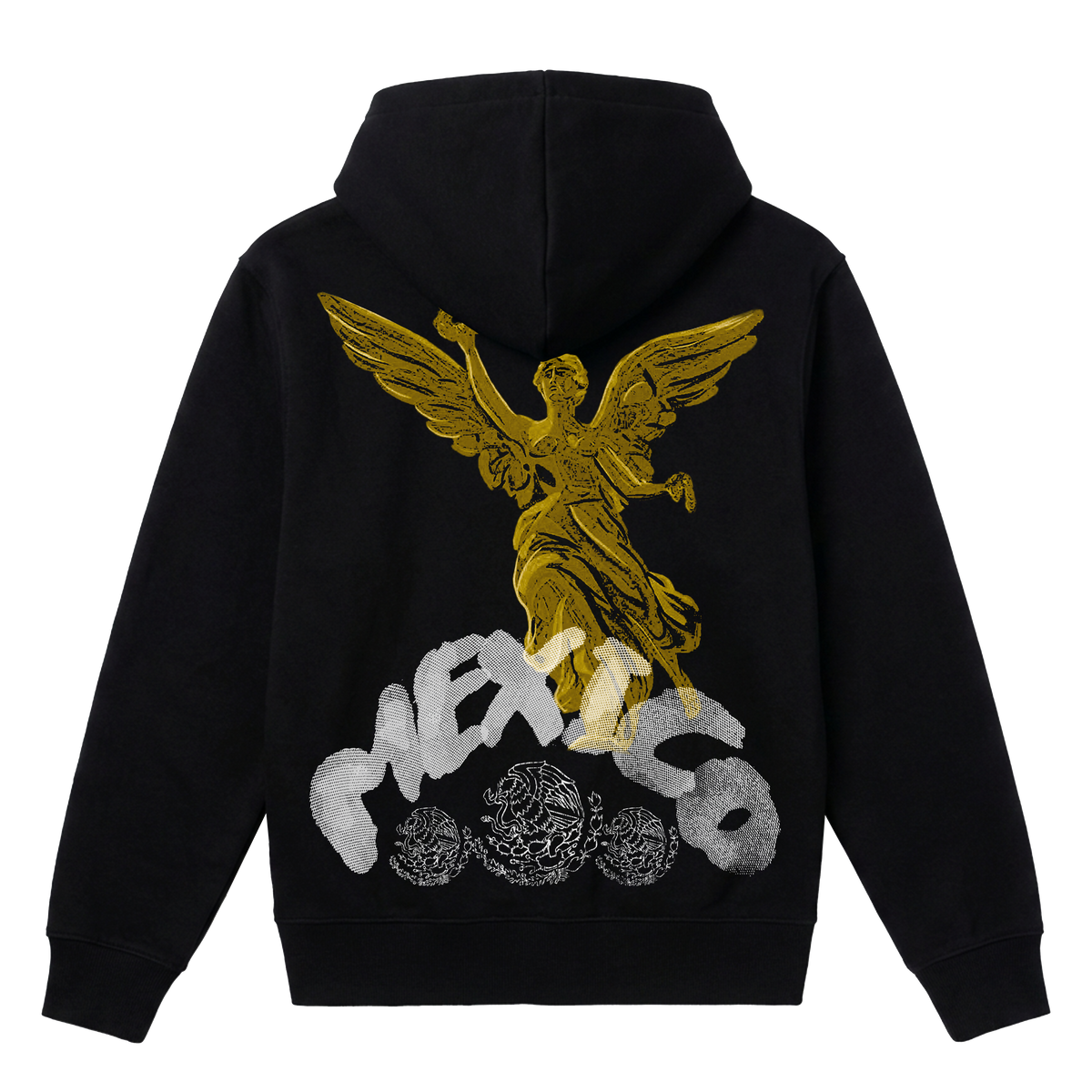 MEXICO ANGEL BLACK ZIP UP HOODIE