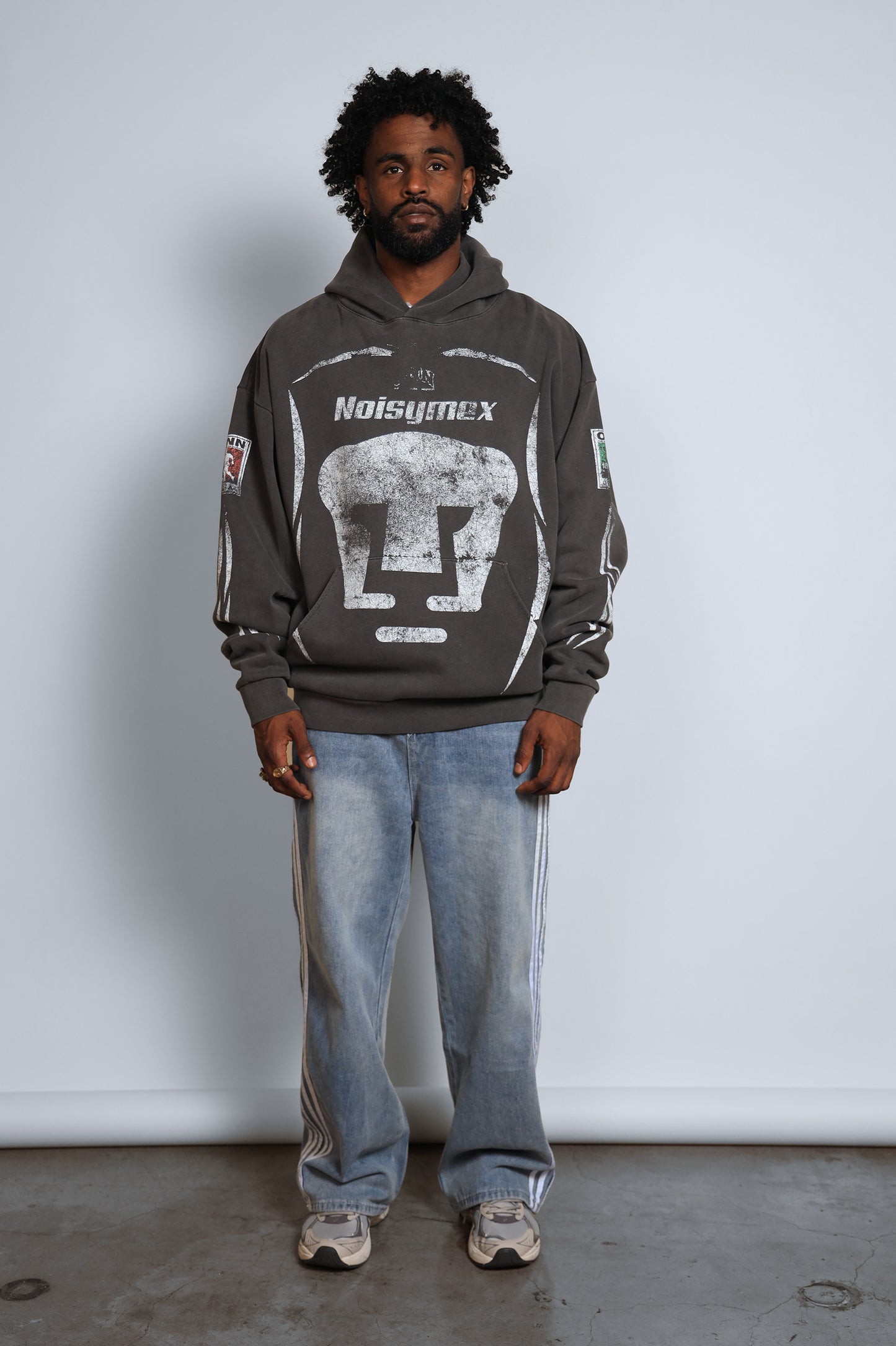 NOISYMEX VINTAGE BLACK HOODIE
