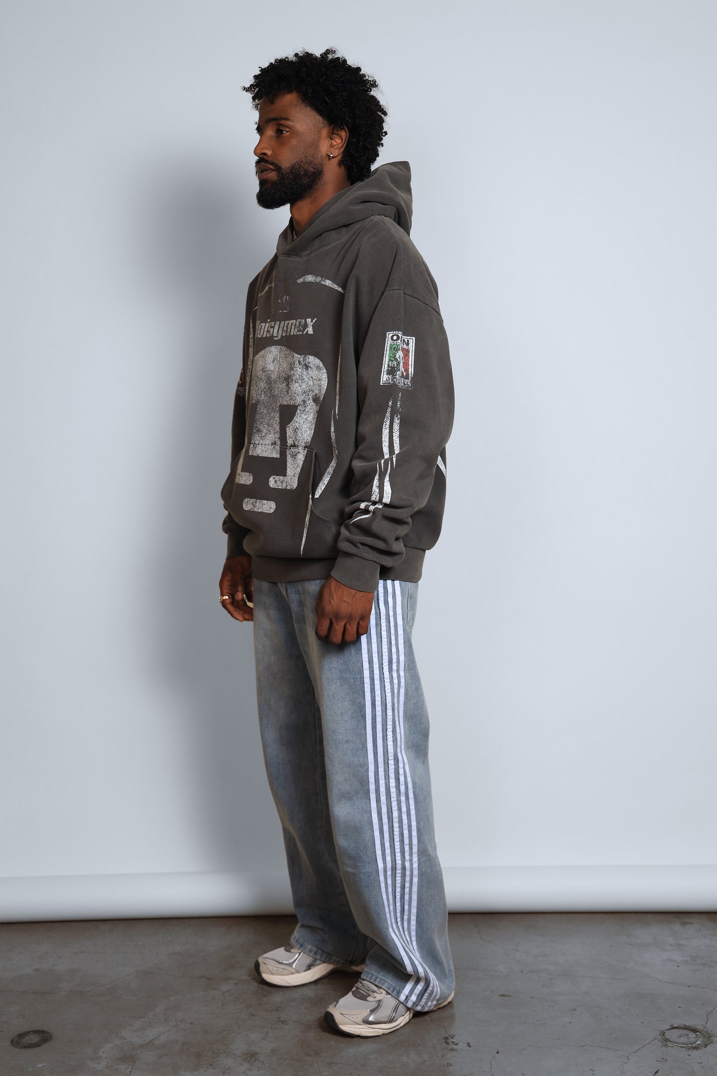 NOISYMEX VINTAGE BLACK HOODIE