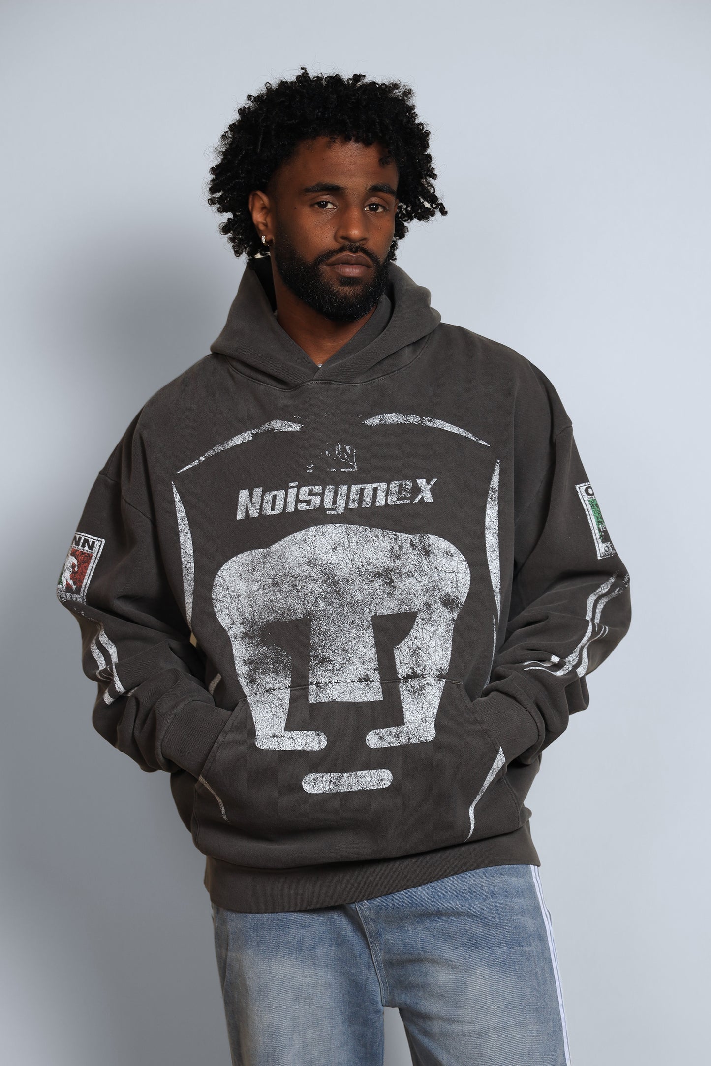 NOISYMEX VINTAGE BLACK HOODIE