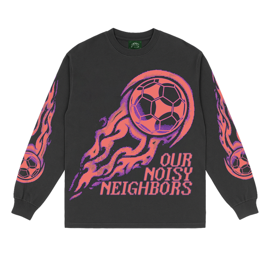 ONN FLAME VINTAGE BLACK LS TEE