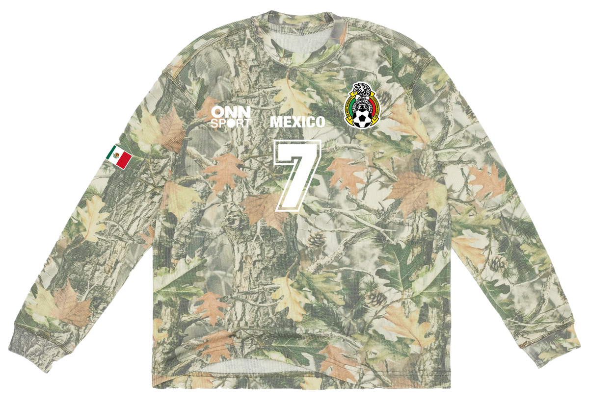 MEXICO 98' WAFFLE VINTAGE CAMO LS SHIRT