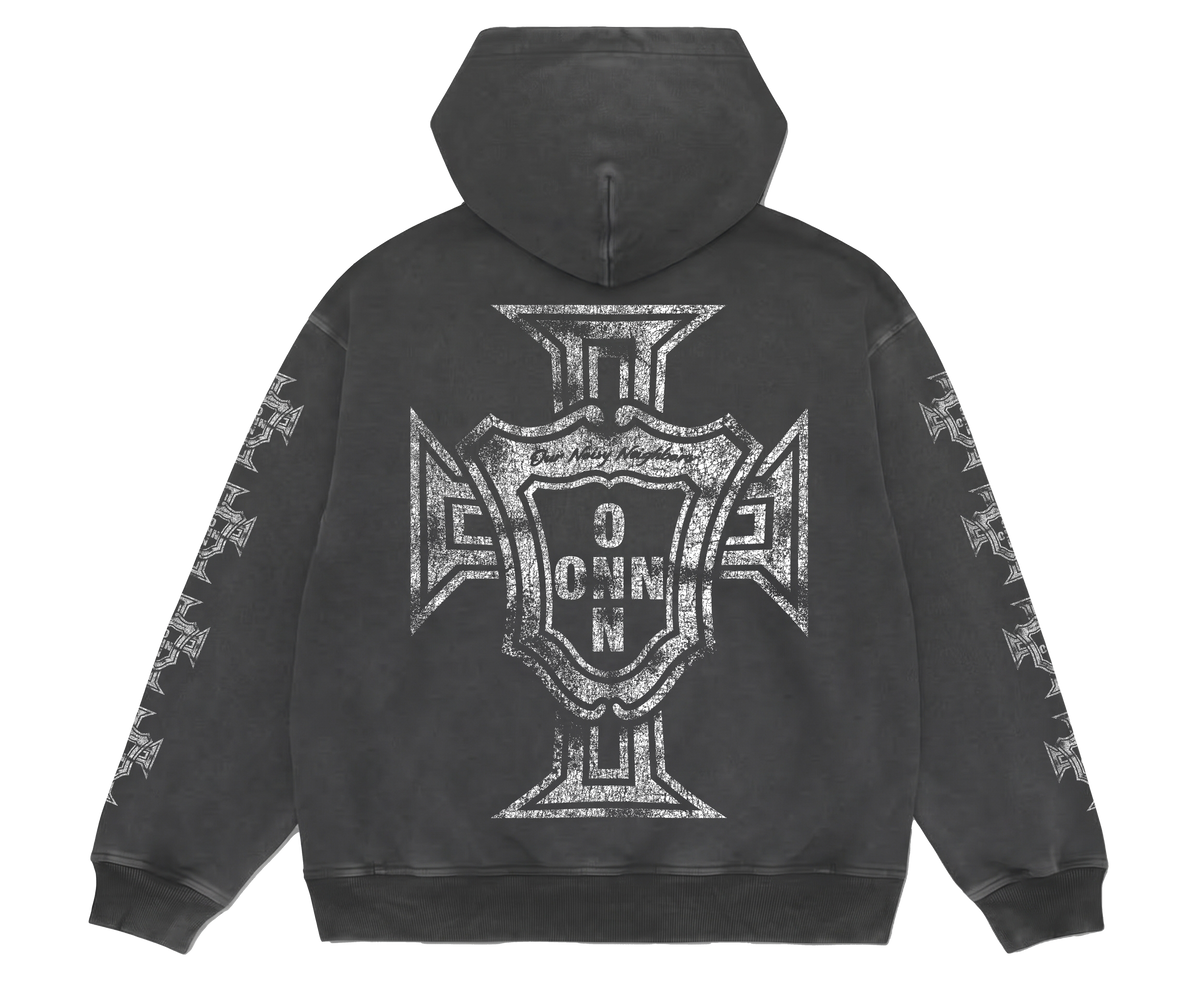 ONN CREST VINTAGE BLACK ZIP UP JACKET