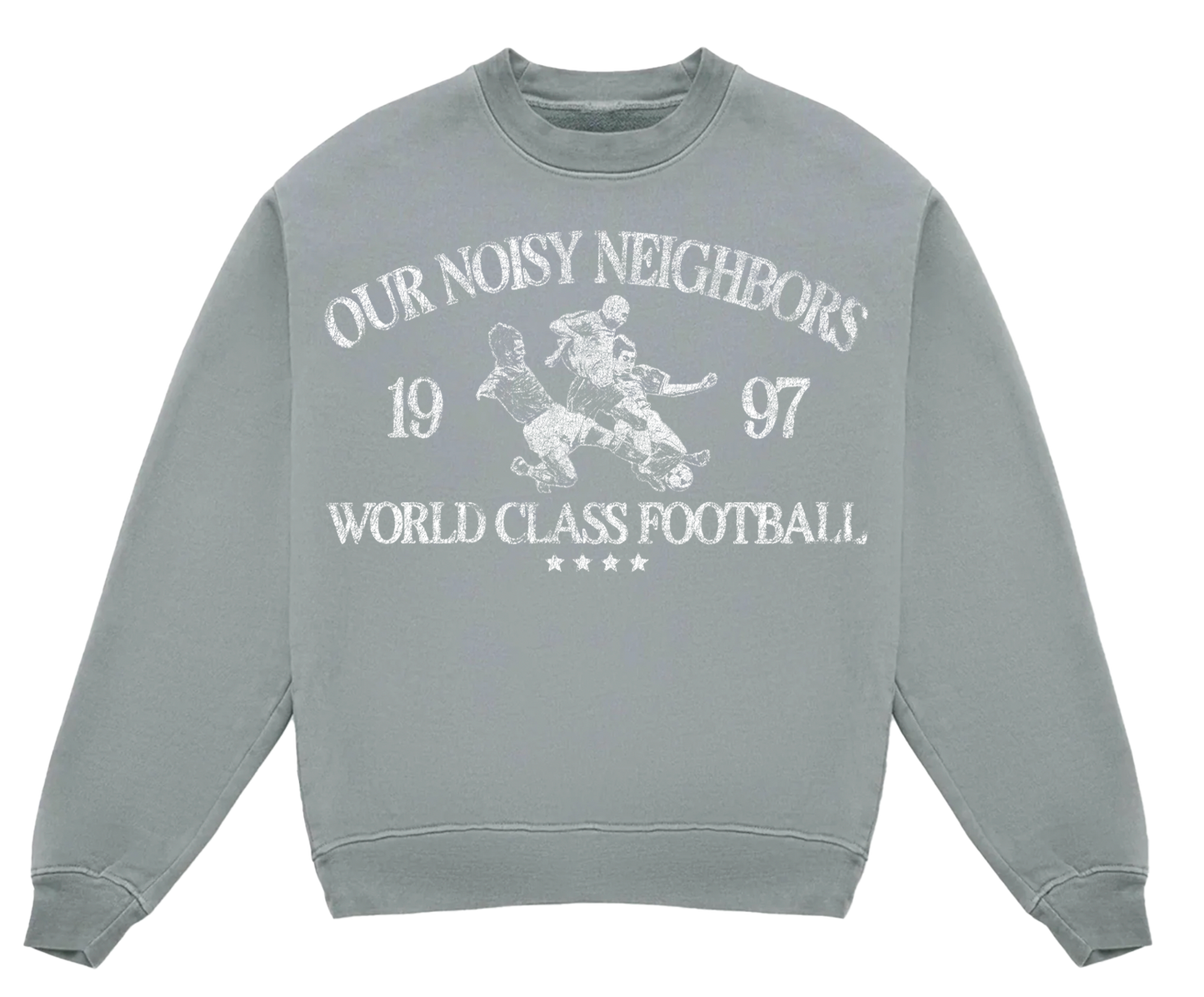 ONN WORLD CLASS FOOTBALL GREY CREWNECK SWEATSHIRT