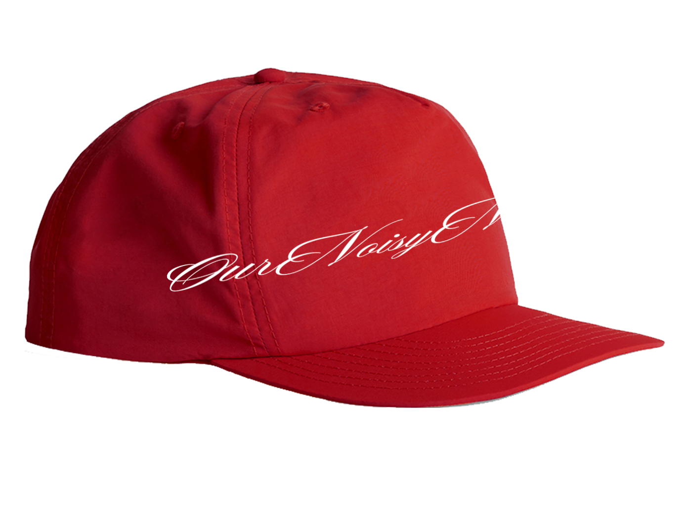 CURSIVE ONN LOGO RED NYLON SNAPBACK HAT