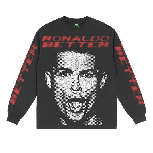 RONALDO BETTER VINTAGE BLACK LS TEE