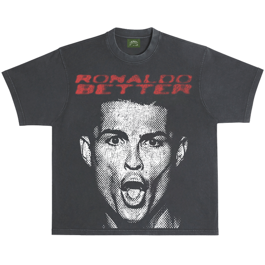 RONALDO BETTER VINTAGE BLACK TEE