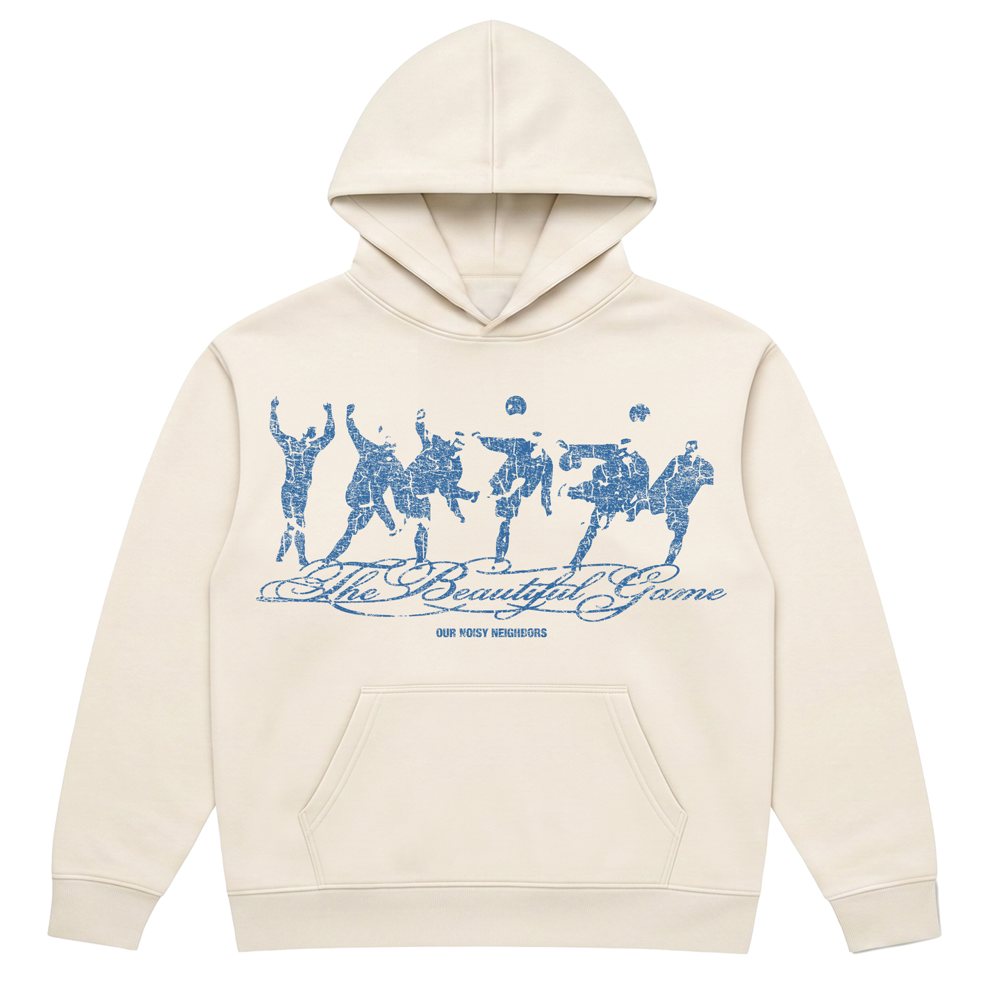 THE BEAUTIFUL GAME HEAVY WEAGHT BONE  COLOR HOODIE