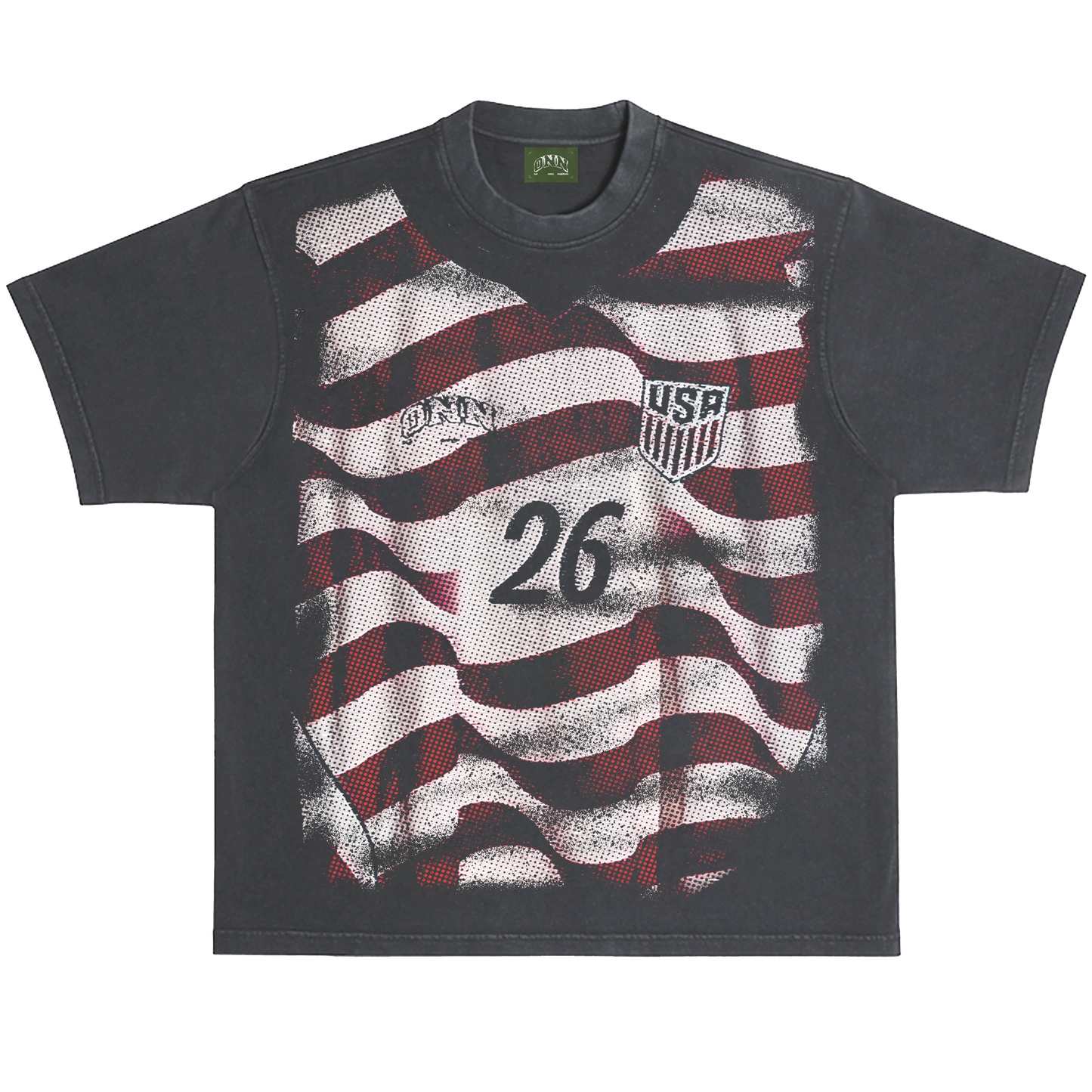 USA 26 VINTAGE BLACK TEE