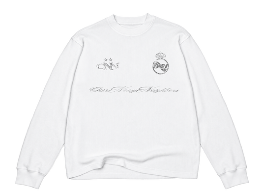 REAL ONN WHITE LS WAFFLE SHIRT