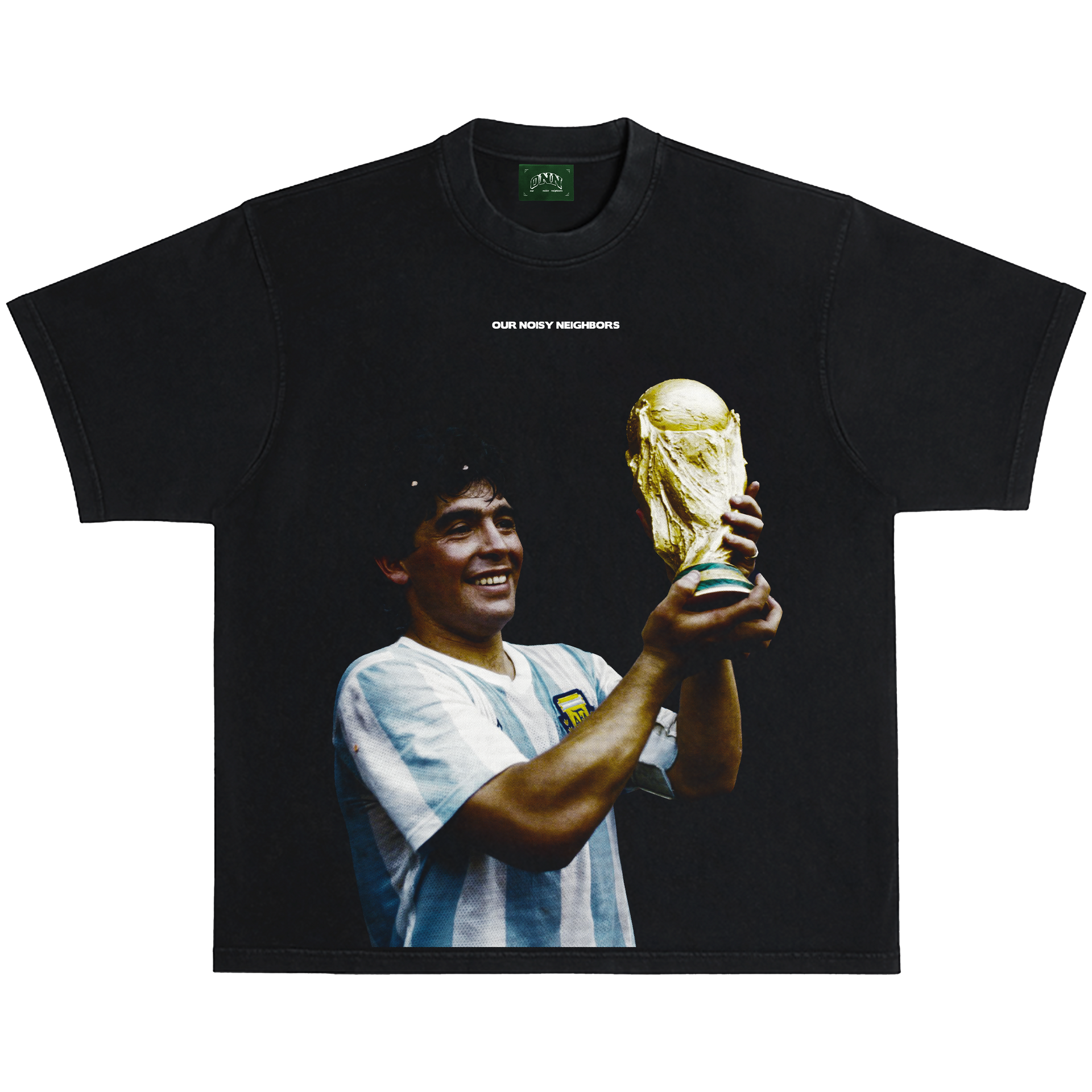 maradona WC MARADONA BLACK TEE – Our Noisy Neighbors