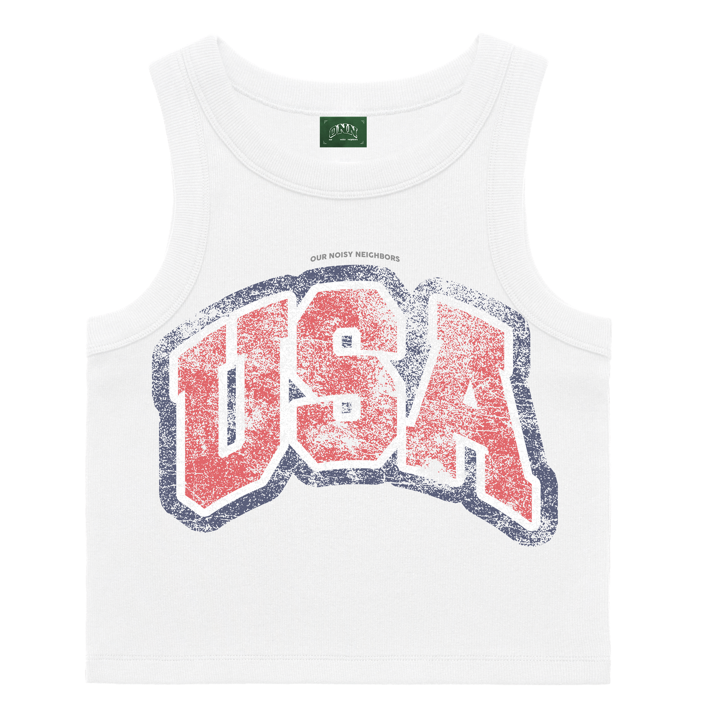WMNS USA WHITE TANK TOP