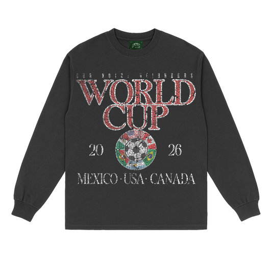 WORLD CUP 26 VINTAGE BLACK LONG SLEEVE TEE