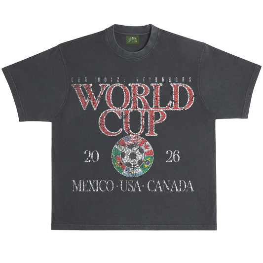 WORLD CUP 26 VINTAGE BLACK TEE