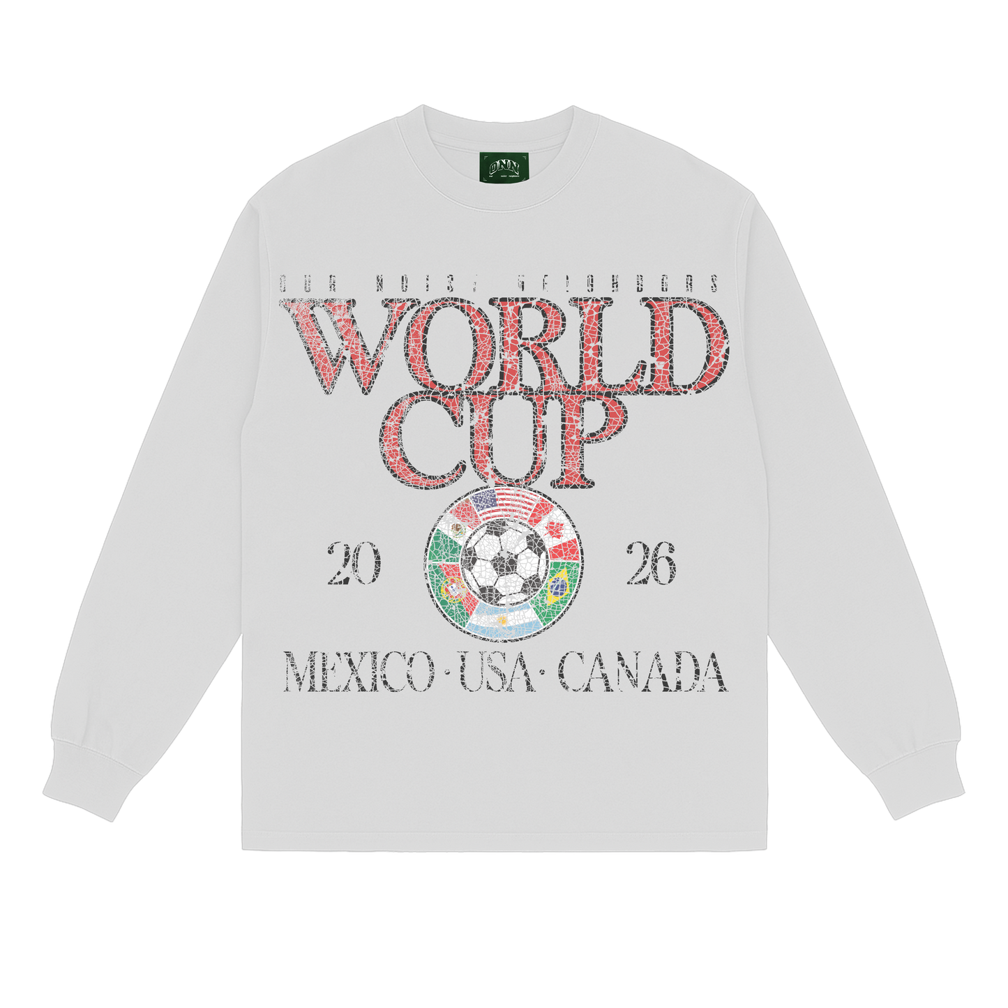WORLD CUP 26 VINTAGE BLACK LONG SLEEVE TEE