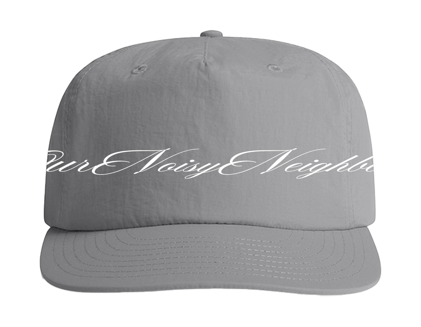 CURSIVE ONN LOGO GREY SNAPBACK NYLON HAT